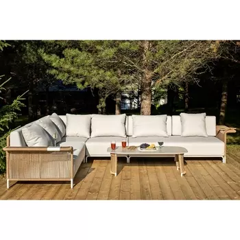 "Мальдивы" трансформирующаяся лаунж-зона из искусственного ротанга, цвет соломенный 4SIS арт.УТ-00007467