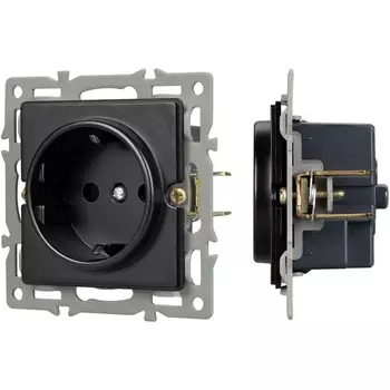 Механизм электрической розетки SCT-GP-MEU-PL-BK (250V, 16A) (Arlight) 043740