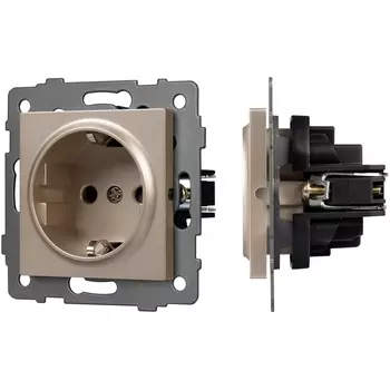 Механизм электрической розетки SCT-MEU1-PL-GD-V (250V, 16A) (Arlight) 049817