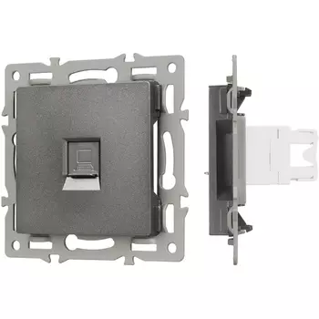 Механизм компьютерной розетки SCT-MPC1-PL-GR (RJ-45, CAT6) (Arlight) 045335