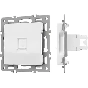 Механизм компьютерной розетки SCT-MPC1-PL-WH (RJ-45, CAT6) (Arlight) 045301