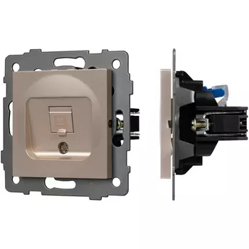 Механизм компьютерной розетки SCT-MPC1-PL-GD-V (RJ-45, CAT6) (Arlight) 049849