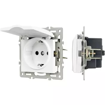 Механизм розетки влагозащищённый SCT-MCP-PL-WH (250V, 16A) (Arlight) 043745