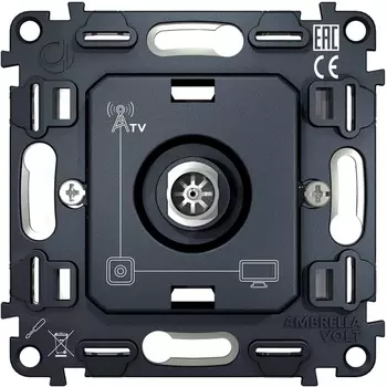 Механизм TV розетки оконечной Ambrella Volt 50-870 MHz 1dB QUANT VM202