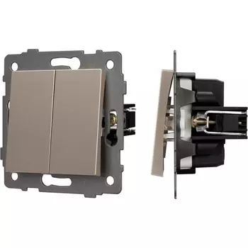 Механизм выключателя двухклавишный непроходной SWT-MK02-PL-GD-V (250V, 10A) (Arlight) 049890