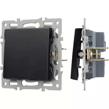 Механизм выключателя одноклавишный непроходной SWT-MK01-PL-BK (250V, 16A) (Arlight) 043711