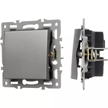 Механизм выключателя одноклавишный проходной SWT-MKP1-PL-GR (250V, 16A) (Arlight) 043716