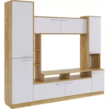 Мини-стенка Токио, цвет дуб крафт золотой/белое дерево Mebelson (арт.CTV-010.2563)