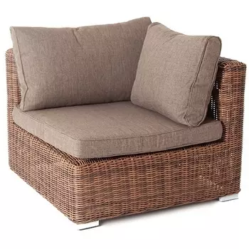 Модуль диванный угловой с подушками, цвет коричневый 4SIS Лунго YH-C1031W brown