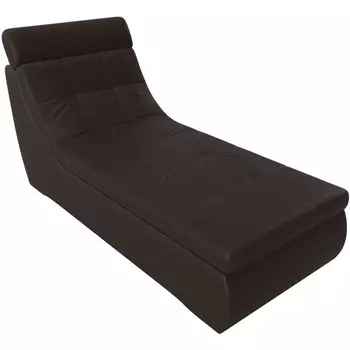 Модуль Холидей Люкс канапе (экокожа коричневая) Лига Диванов 105649