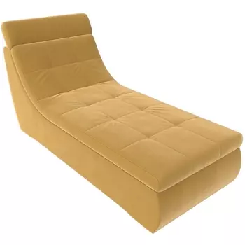 Модуль Холидей Люкс канапе (микровельвет желтый) Лига Диванов 105637