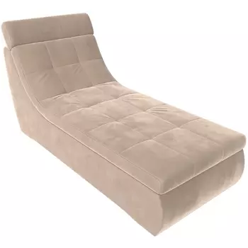 Модуль Холидей Люкс канапе (велюр бежевый) Лига Диванов 105628