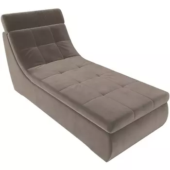 Модуль Холидей Люкс канапе (велюр коричневый) Лига Диванов 105631