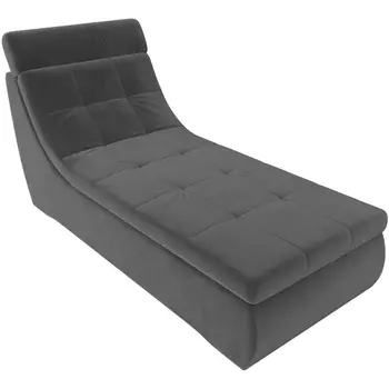 Модуль Холидей Люкс канапе (велюр серый) Лига Диванов 105632