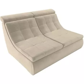 Модуль Холидей Люкс раскладной диван (микровельвет бежевый) Лига Диванов 105611