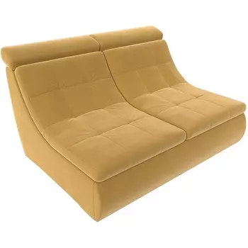 Модуль Холидей Люкс раскладной диван (микровельвет желтый) Лига Диванов 105612