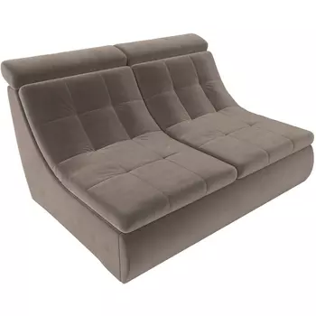 Модуль Холидей Люкс раскладной диван (велюр коричневый) Лига Диванов 105606