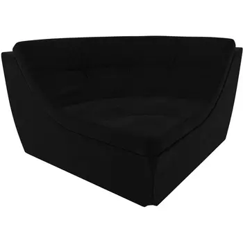 Модуль Холидей Люкс угол (микровельвет черный) Лига Диванов 105693