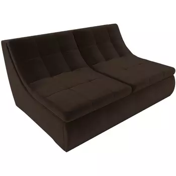 Модуль Холидей раскладной диван (микровельвет коричневый) Лига Диванов 101876