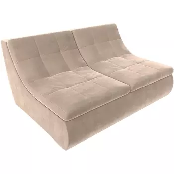 Модуль Холидей раскладной диван (велюр бежевый) Лига Диванов 101867