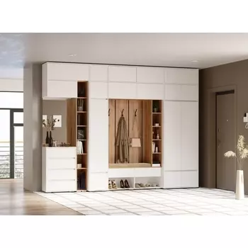 Модульная прихожая Роут комплектация 1 (Роут белый комплектация 1) Woodville арт.596583