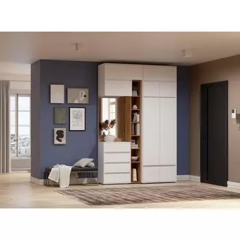 Модульная прихожая Роут комплектация 5 (Роут белый комплектация 5) Woodville арт.596587