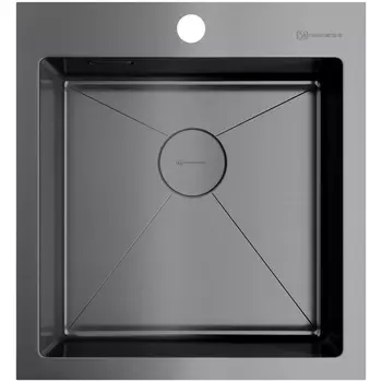 Мойка Omoikiri Akisame 46-GM нерж.сталь/вороненая сталь