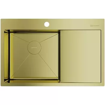 Мойка Omoikiri Akisame 78-LG-L нерж.сталь/светлое золото