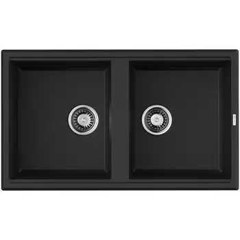 Мойка Omoikiri Tedori 86-2-BL Tetogranit/черный