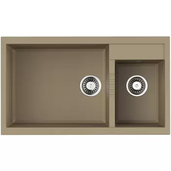 Мойка Omoikiri Tedori 86-2-LB-CH Tetogranit/шампань