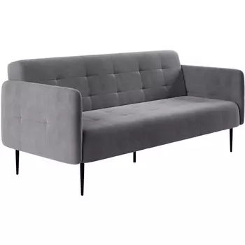 Monaco диван-кровать прямой с подлокотниками, трехместный, бархат 03 Top Concept арт.14091