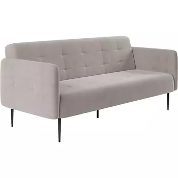 Monaco диван-кровать прямой с подлокотниками, трехместный, велюр серый Velutto 52 Top Concept арт.22308