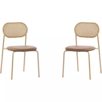 Набор из 2 стульев Enigma Hesby Экокожа/Коричневый арт.HSBI_DC2246_brown_2