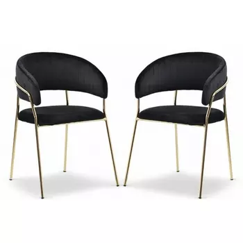 Набор из 2 стульев Whispered Fusion Hesby Велюр/Черный арт.HSBI_DC72_black_2