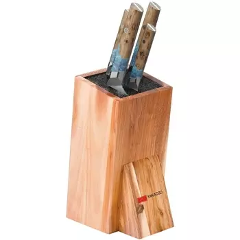 Набор из 4х ножей + универсальная подставка Omoikiri Damascus Kuon-SET 4992039