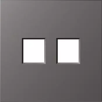 Накладка 2-я для розеток RJ45,TV,SAT, матовый титан Donel S08 DS86945