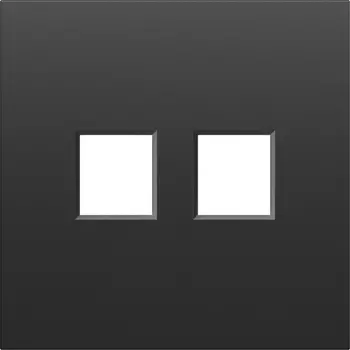 Накладка 2-я для розеток RJ45,TV,SAT, черный графит Donel S08 DS86957