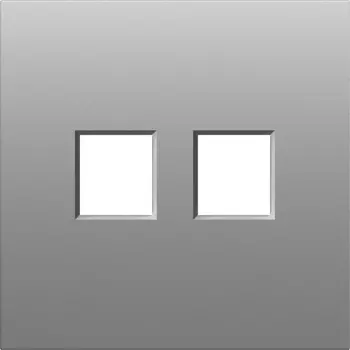 Накладка 2-я для розеток RJ45,TV,SAT, серый графит Donel S08 DS86959