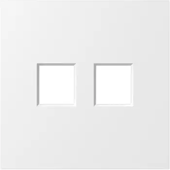 Накладка 2-я для розеток RJ45,TV,SAT, матовый белый Donel S08 DS86933