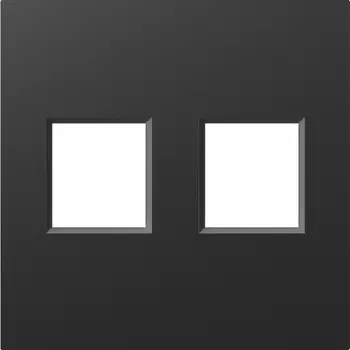 Накладка 2-я для розеток RJ45,TV,SAT, матовый карбон Donel A07 DE86930