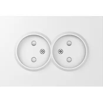 Накладка для розетки 2-й без заземления, со шторками 16A 250 В~, матовый белый Donel A07 DE22633