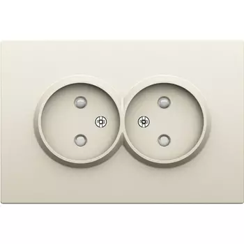 Накладка для розетки 2-й без заземления, со шторками 16A 250 В~, слоновая кость Donel S08 DS22655