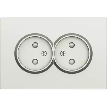 Накладка для розетки 2-й без заземления, со шторками 16A 250 В~, шампань Donel S08 DS22651