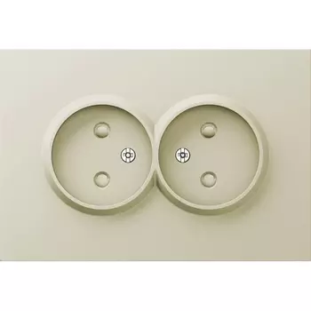 Накладка для розетки 2-й без заземления, со шторками 16A 250 В~, шампань Donel A07 DE22651