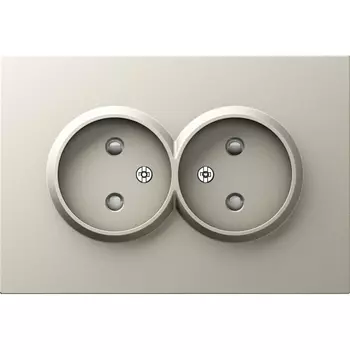 Накладка для розетки 2-й без заземления, со шторками 16A 250 В~, матовый кашемир Donel A07 DE22635