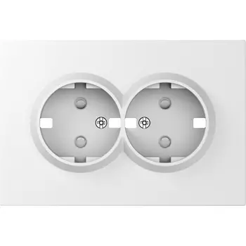 Накладка для розетки 2-й с заземлением, со шторками 16A 250 В~, матовый белый Donel S08 DS22233