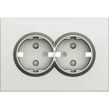 Накладка для розетки 2-й с заземлением, со шторками 16A 250 В~, шампань Donel S08 DS22251