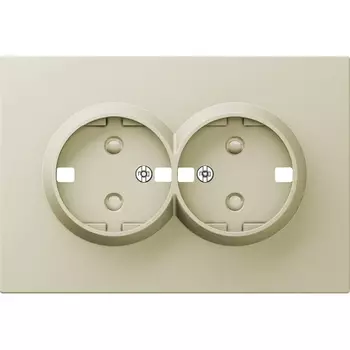 Накладка для розетки 2-й с заземлением, со шторками 16A 250 В~, шампань Donel A07 DE22251