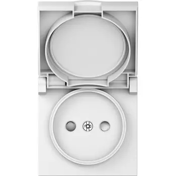 Накладка для розетки без заземления, с крышкой, 16A 250 В~, матовый белый Donel A07 DE43433