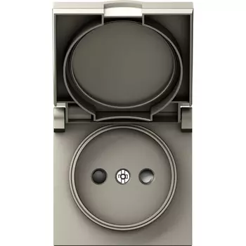 Накладка для розетки без заземления, с крышкой, 16A 250 В~, матовый кашемир Donel A07 DE43435